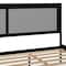 Martha Stewart Jax King Size Solid Wood Platform Bed w/Rattan Headboard and Footboard, No Box Spring Required, Blk MG-090022-K-BK-MS - alternate 2